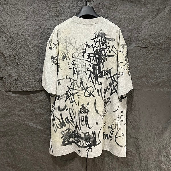 新作/バレンシアガ 偽物☆ Skater Tシャツ オーバーサイズ ヴィンテージ 2色 bab63357
